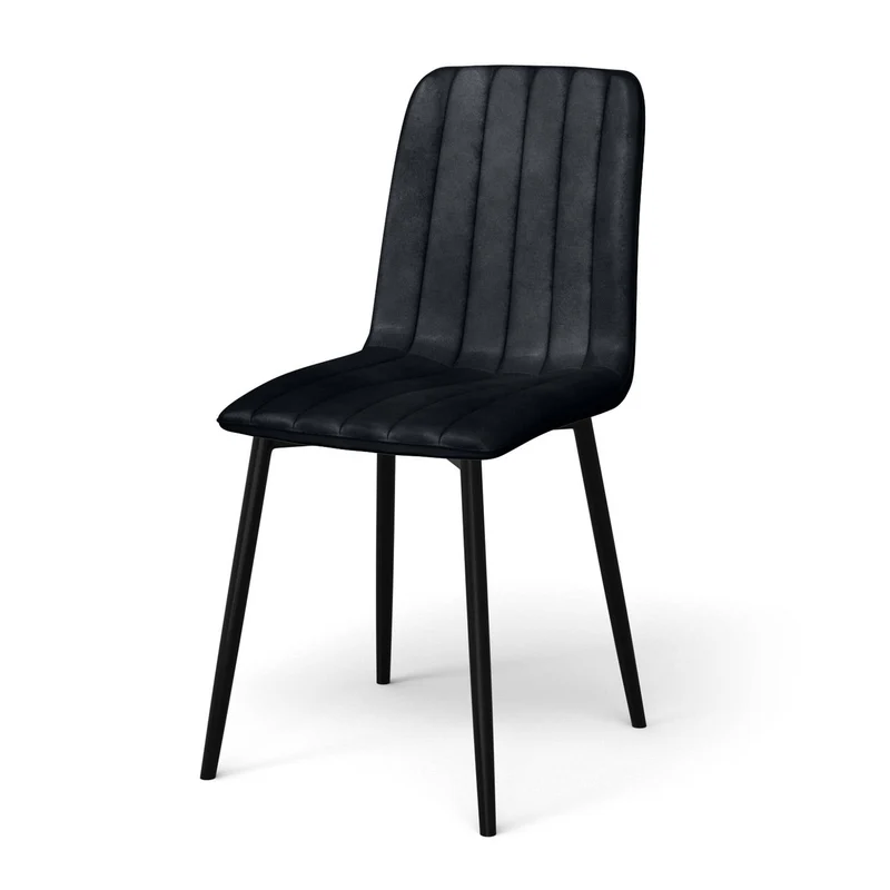 Chaise en velours anti tache rembourrée, 43x53xH91cm-DORIA