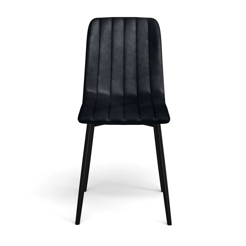 Chaise en velours anti tache rembourrée, 43x53xH91cm-DORIA