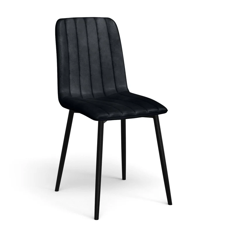 Chaise en velours anti tache rembourrée, 43x53xH91cm-DORIA