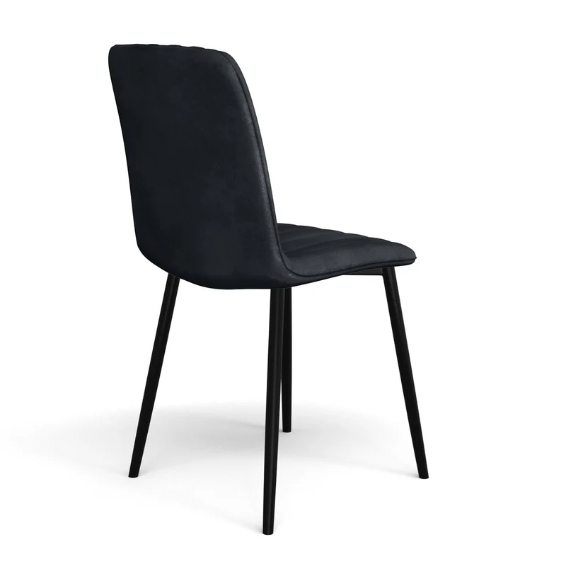 Chaise en velours anti tache rembourrée, 43x53xH91cm-DORIA