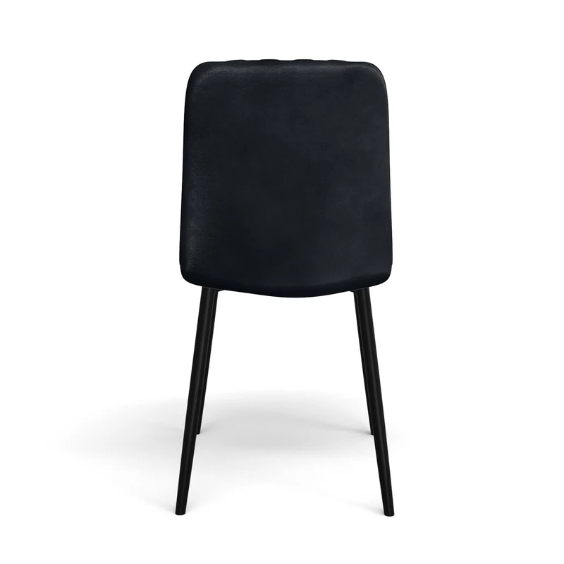 Chaise en velours anti tache rembourrée, 43x53xH91cm-DORIA