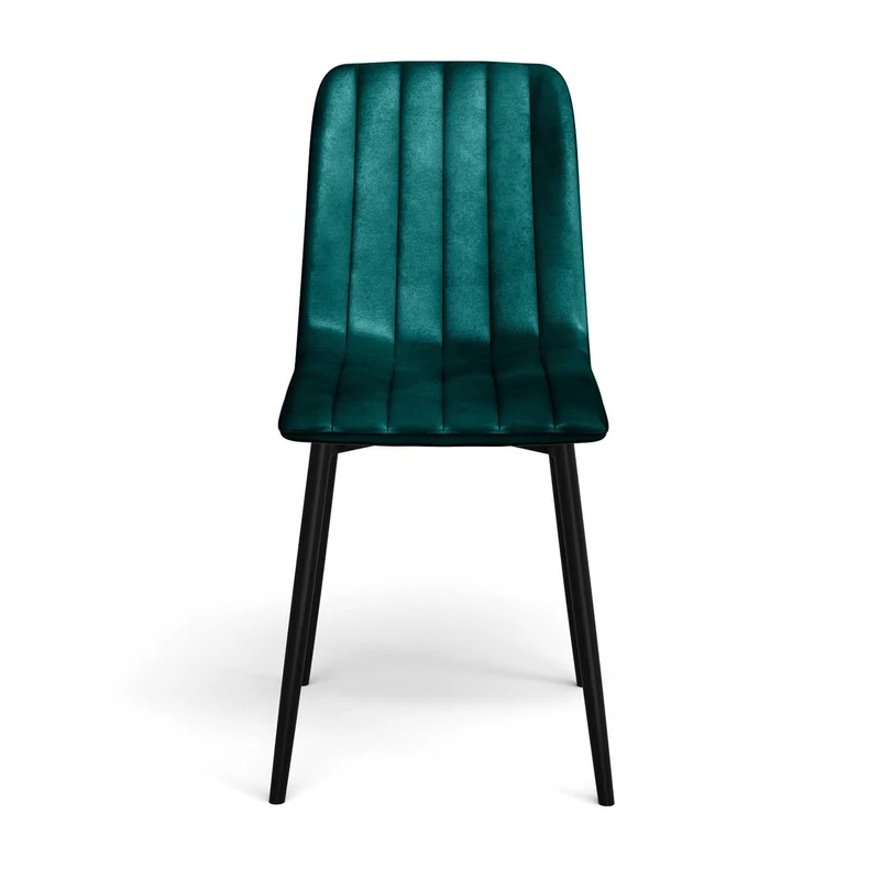 Chaise en velours anti tache rembourrée, 43x53xH91cm-DORIA