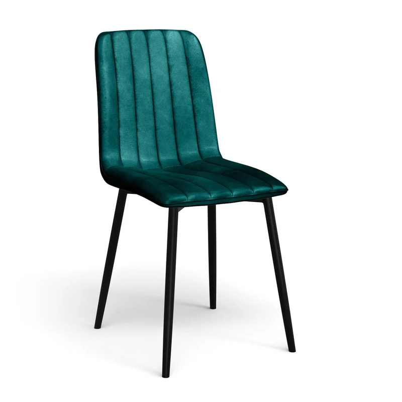 Chaise en velours anti tache rembourrée, 43x53xH91cm-DORIA