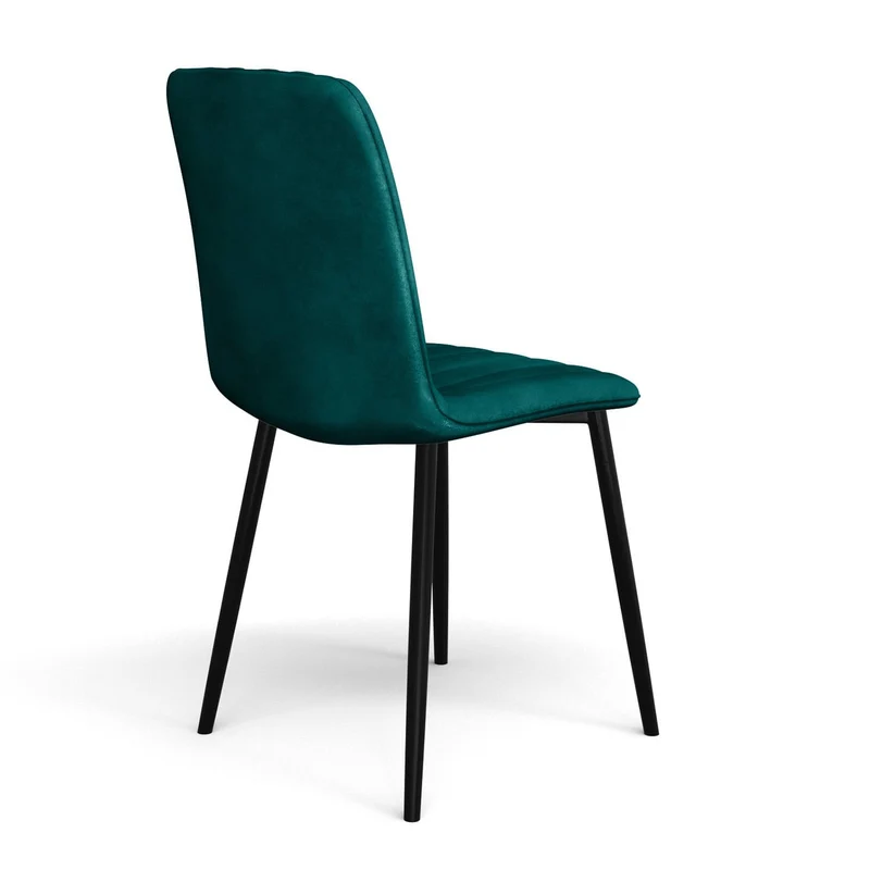 Chaise en velours anti tache rembourrée, 43x53xH91cm-DORIA