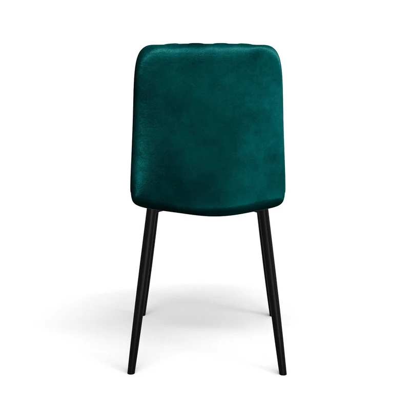 Chaise en velours anti tache rembourrée, 43x53xH91cm-DORIA