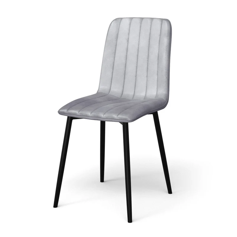 Chaise en velours anti tache rembourrée, 43x53xH91cm-DORIA