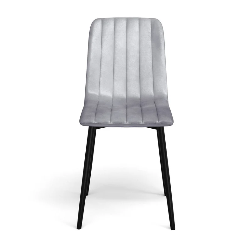 Chaise en velours anti tache rembourrée, 43x53xH91cm-DORIA