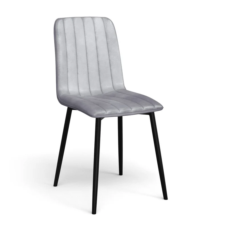 Chaise en velours anti tache rembourrée, 43x53xH91cm-DORIA