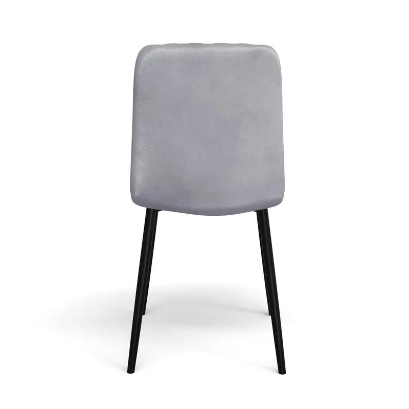 Chaise en velours anti tache rembourrée, 43x53xH91cm-DORIA