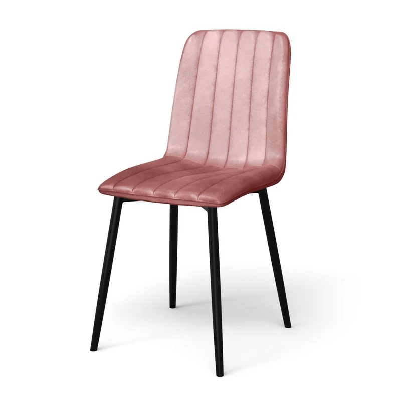 Chaise en velours anti tache rembourrée, 43x53xH91cm-DORIA