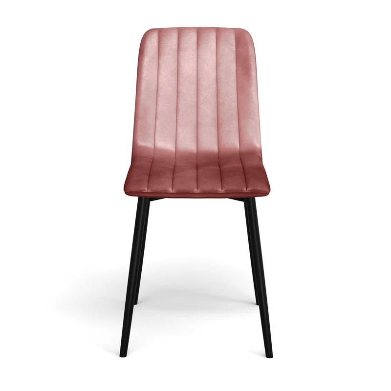 Chaise en velours anti tache rembourrée, 43x53xH91cm-DORIA