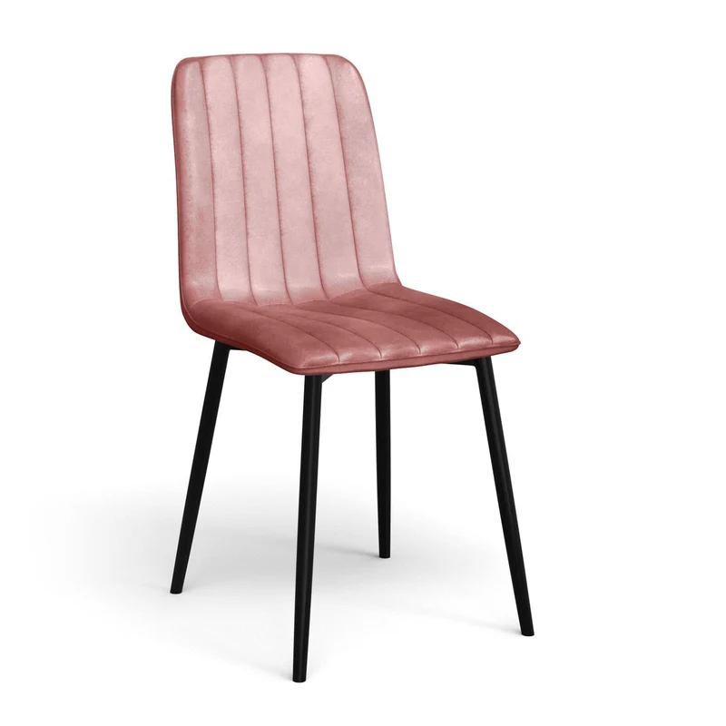 Chaise en velours anti tache rembourrée, 43x53xH91cm-DORIA