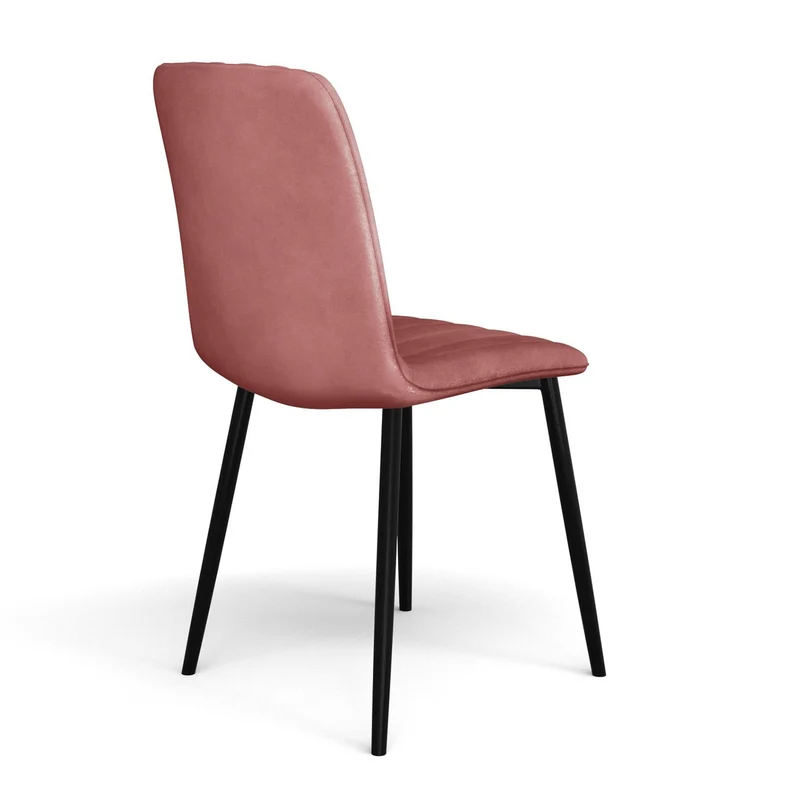 Chaise en velours anti tache rembourrée, 43x53xH91cm-DORIA