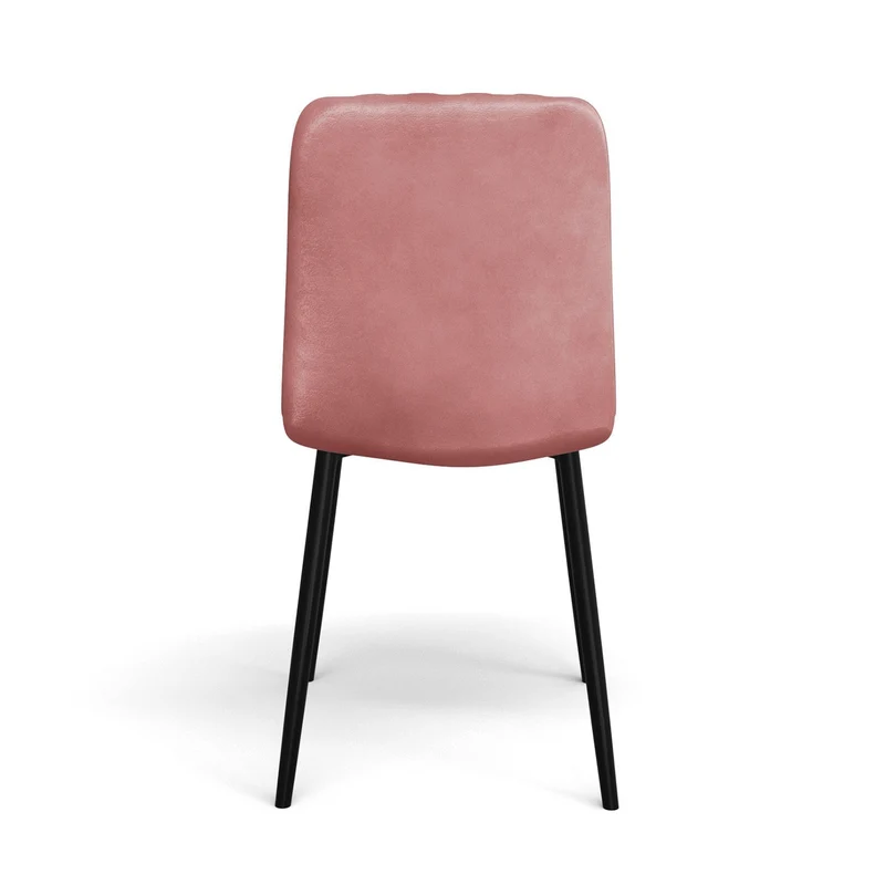 Chaise en velours anti tache rembourrée, 43x53xH91cm-DORIA