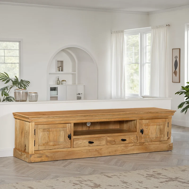 Meuble TV en bois de manguier, H50CM - ORLANE
