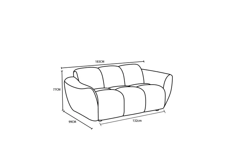Canapé / fauteuil en tissu anti tache - LILO