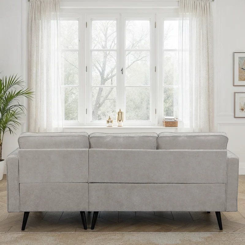 Canapé d'angle en tissu anti tache, 210x149xH91CM - SASHA