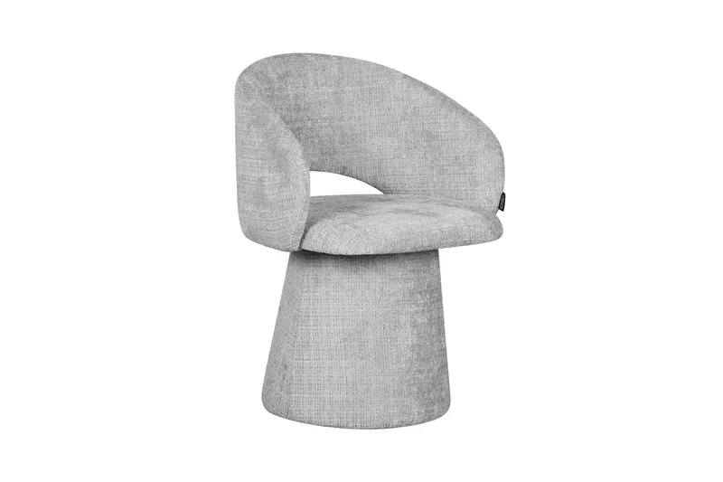 Chaise pivotante en tissu anti tache, 60x55,5xH77CM - ELIANA