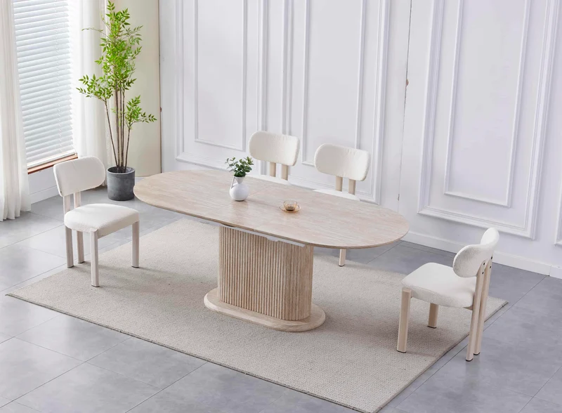 Table à manger VANESSA extensible plateau céramique 160/200cm