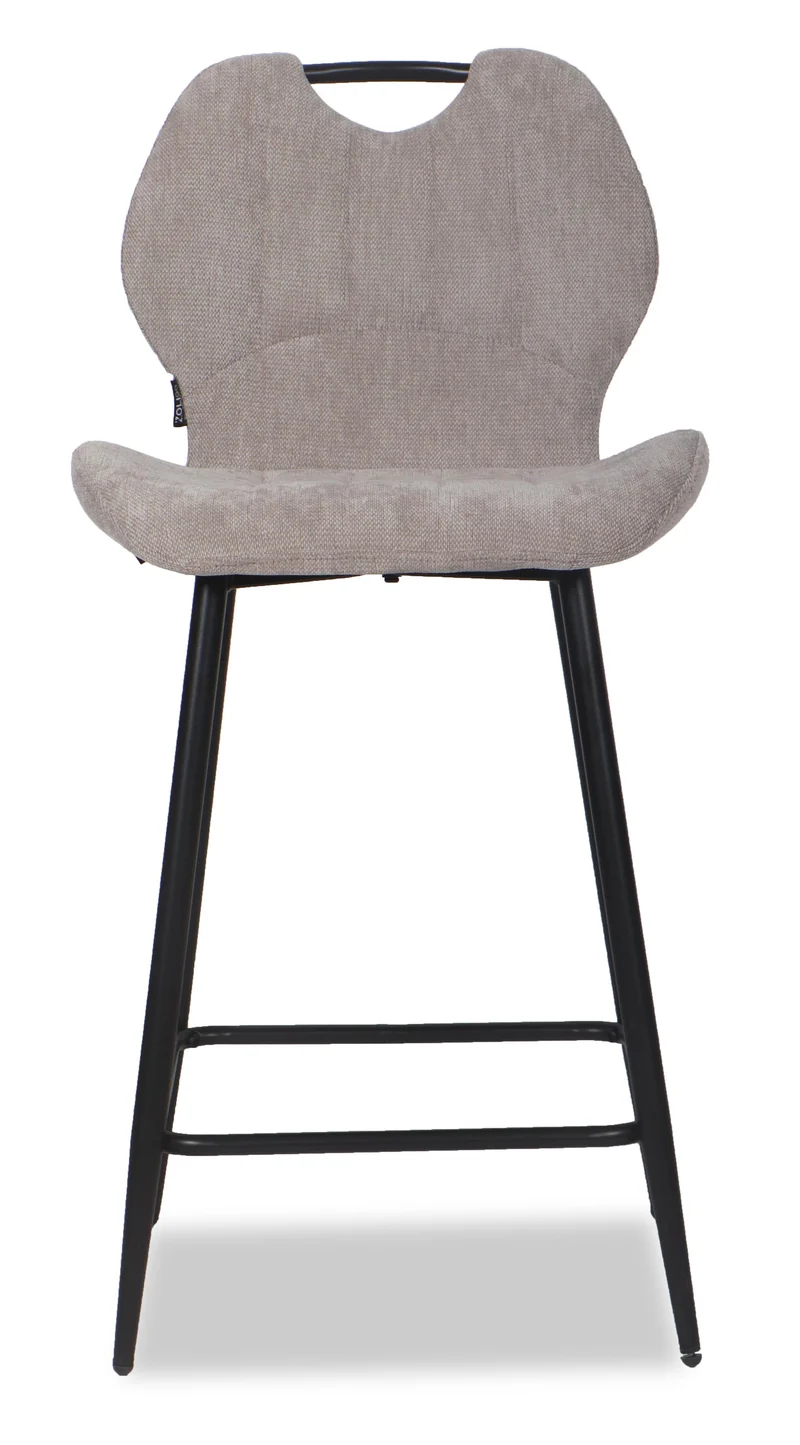 Chaise Haute Tabouret de bar en tissu anti tache, 60x48xH95CM - YAEL ( 65 cm hauteur assise)