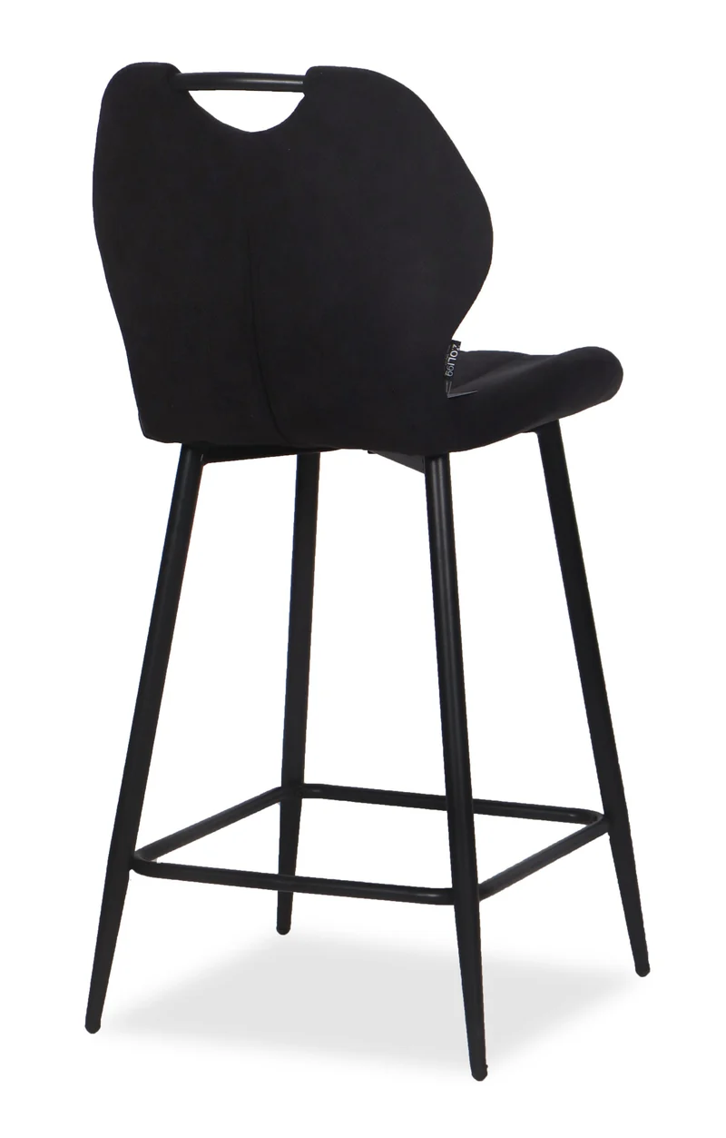 Chaise Haute Tabouret de bar en tissu anti tache, 60x48xH95CM - YAEL ( 65 cm hauteur assise)
