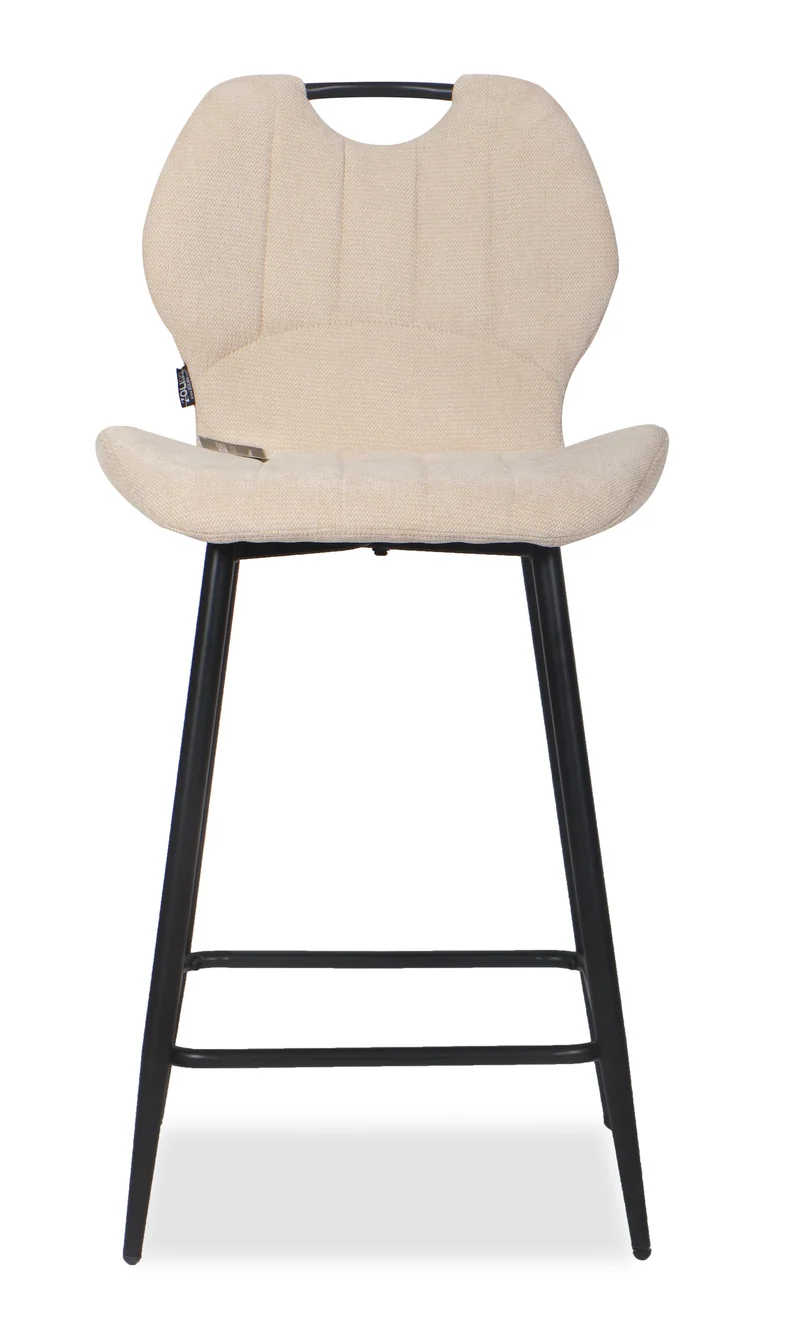 Chaise Haute Tabouret de bar en tissu anti tache, 60x48xH95CM - YAEL ( 65 cm hauteur assise)