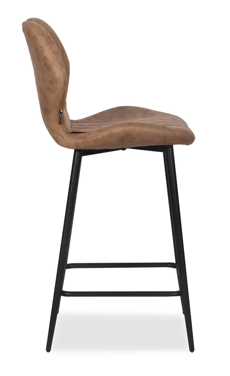 Chaise Haute Tabouret de bar en tissu anti tache, 60x48xH95CM - YAEL ( 65 cm hauteur assise)