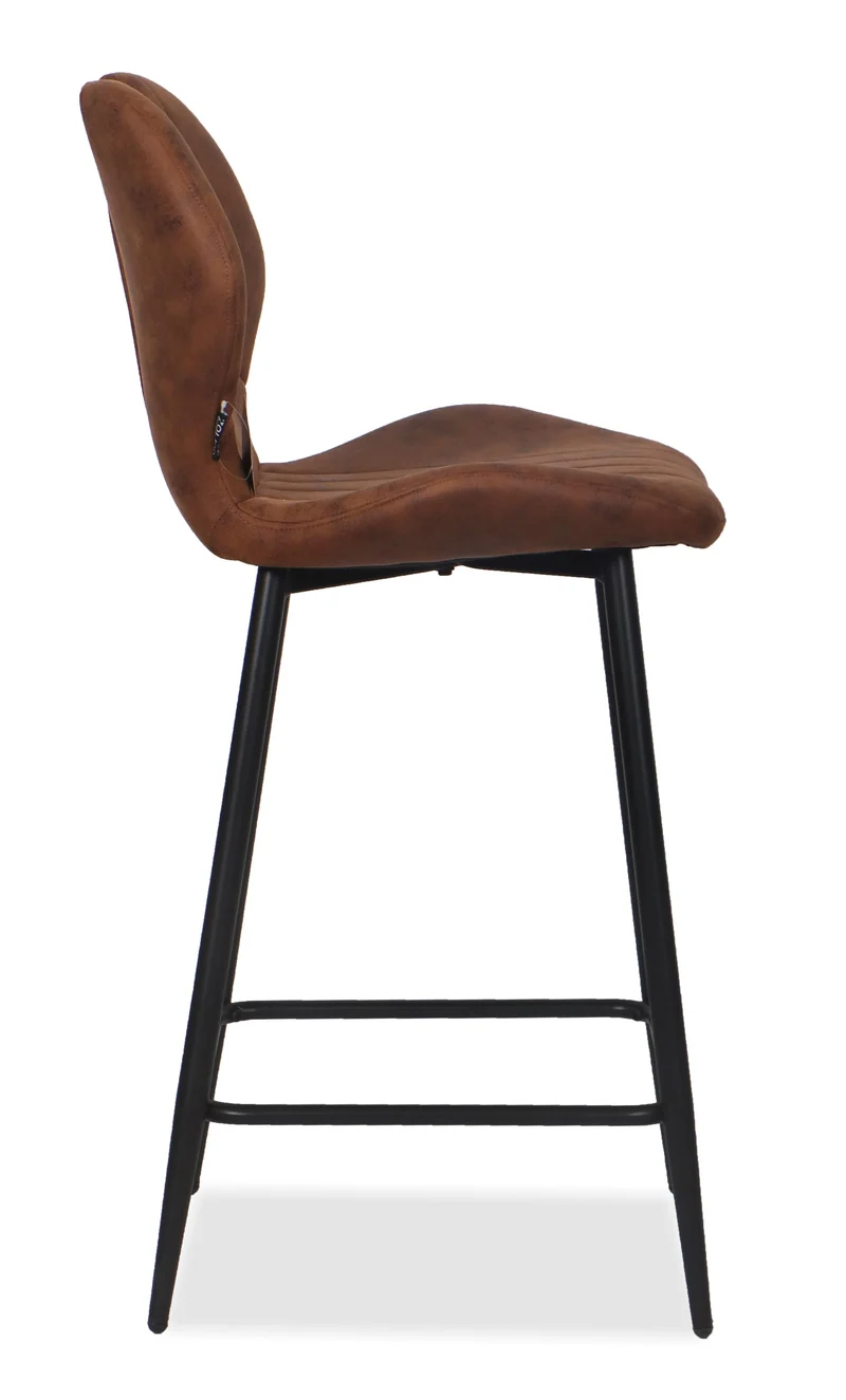 Chaise Haute Tabouret de bar en tissu anti tache, 60x48xH95CM - YAEL ( 65 cm hauteur assise)