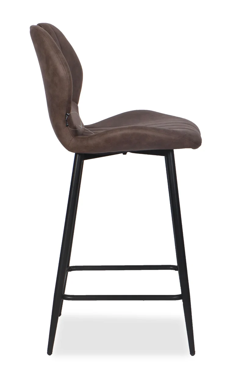 Chaise Haute Tabouret de bar en tissu anti tache, 60x48xH95CM - YAEL ( 65 cm hauteur assise)