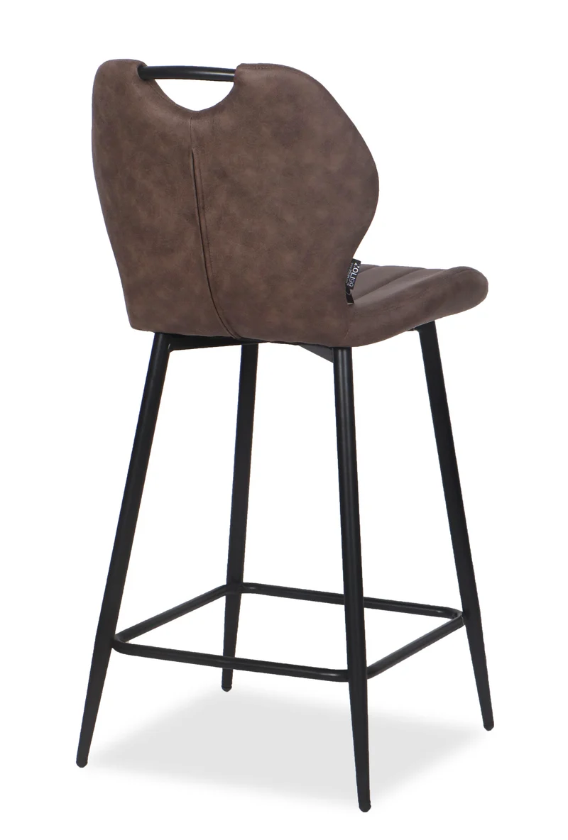 Chaise Haute Tabouret de bar en tissu anti tache, 60x48xH95CM - YAEL ( 65 cm hauteur assise)