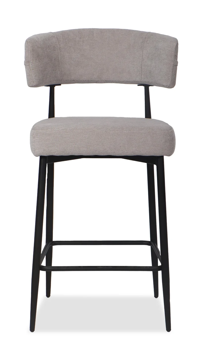 Chaise Haute Tabouret de bar en tissu anti tache, 51x51xH96CM - YAARA ( 65 cm hauteur assise)