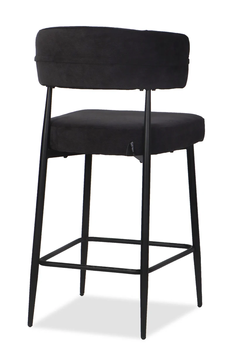 Chaise Haute Tabouret de bar en tissu anti tache, 51x51xH96CM - YAARA ( 65 cm hauteur assise)