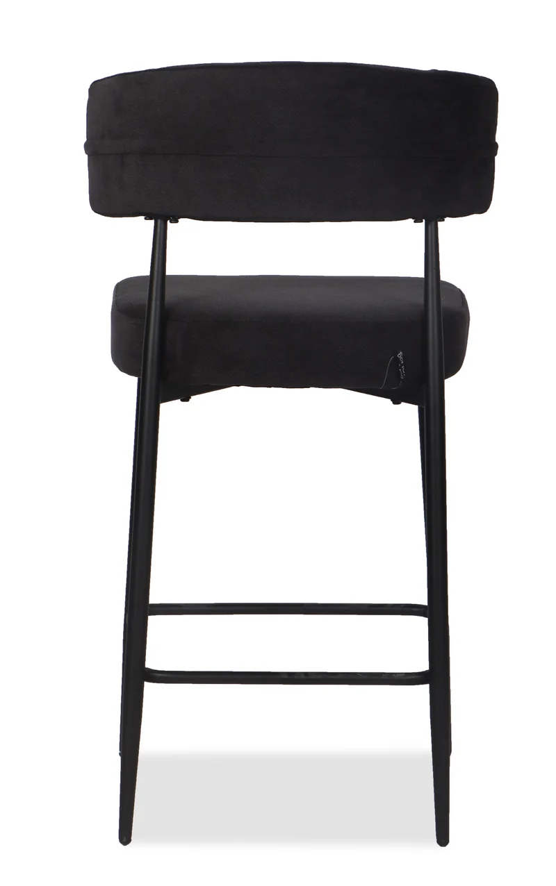 Chaise Haute Tabouret de bar en tissu anti tache, 51x51xH96CM - YAARA ( 65 cm hauteur assise)