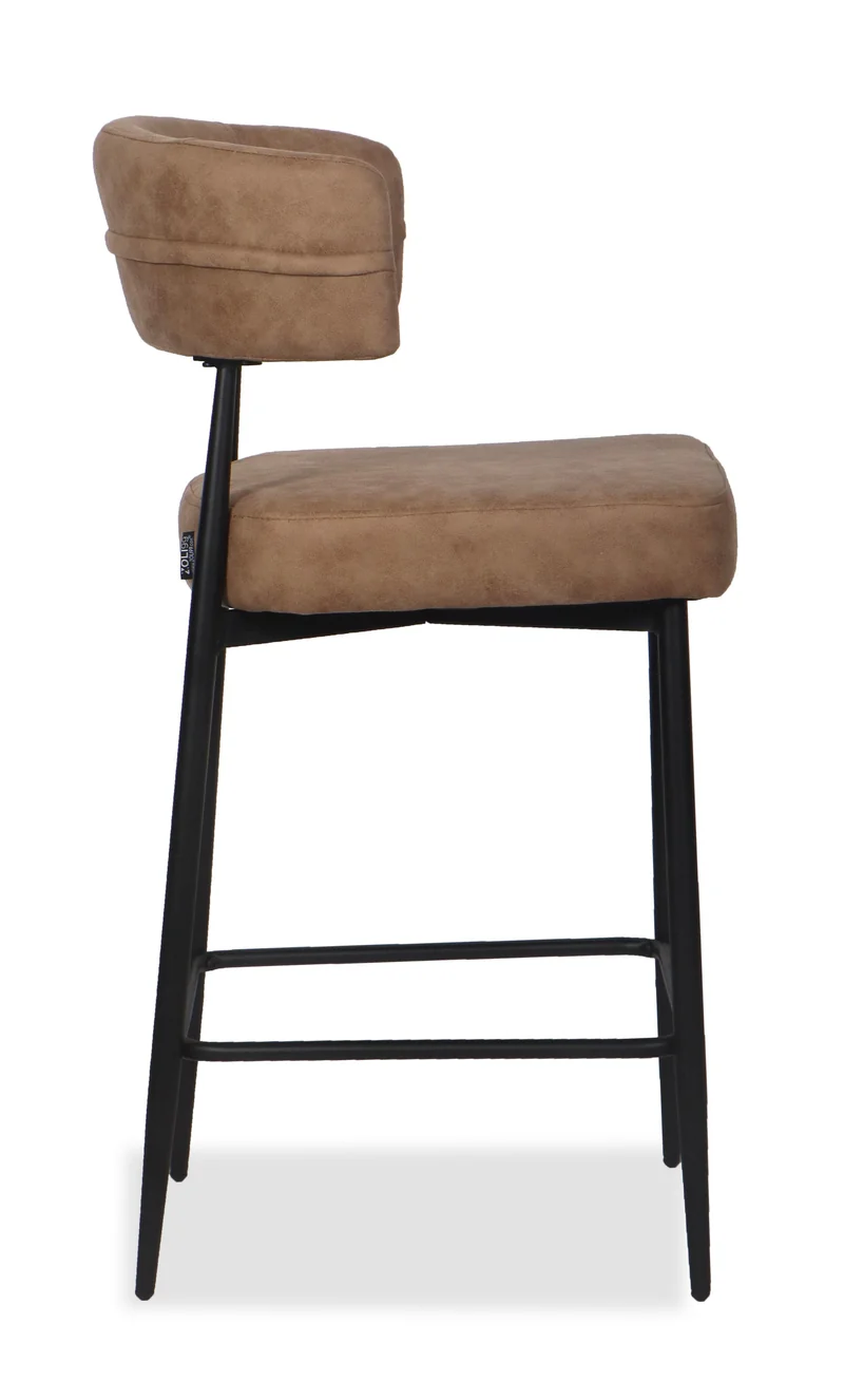 Chaise Haute Tabouret de bar en tissu anti tache, 51x51xH96CM - YAARA ( 65 cm hauteur assise)