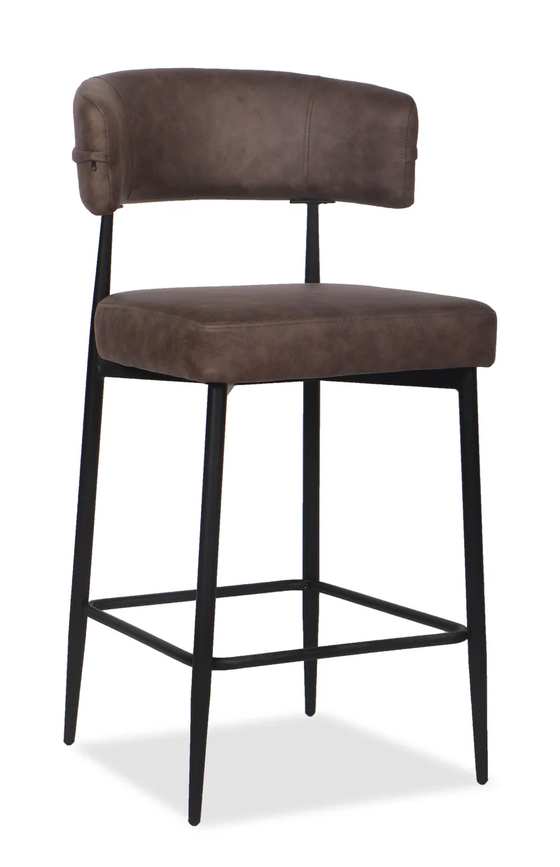 Chaise Haute Tabouret de bar en tissu anti tache, 51x51xH96CM - YAARA ( 65 cm hauteur assise)