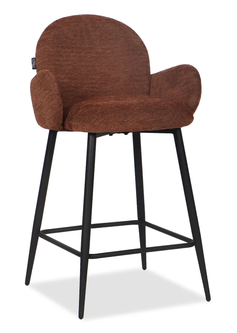 Chaise Haute Tabouret de bar en tissu anti tache, 57x55xH108CM ( 65 cm hauteur assise)- EDEN