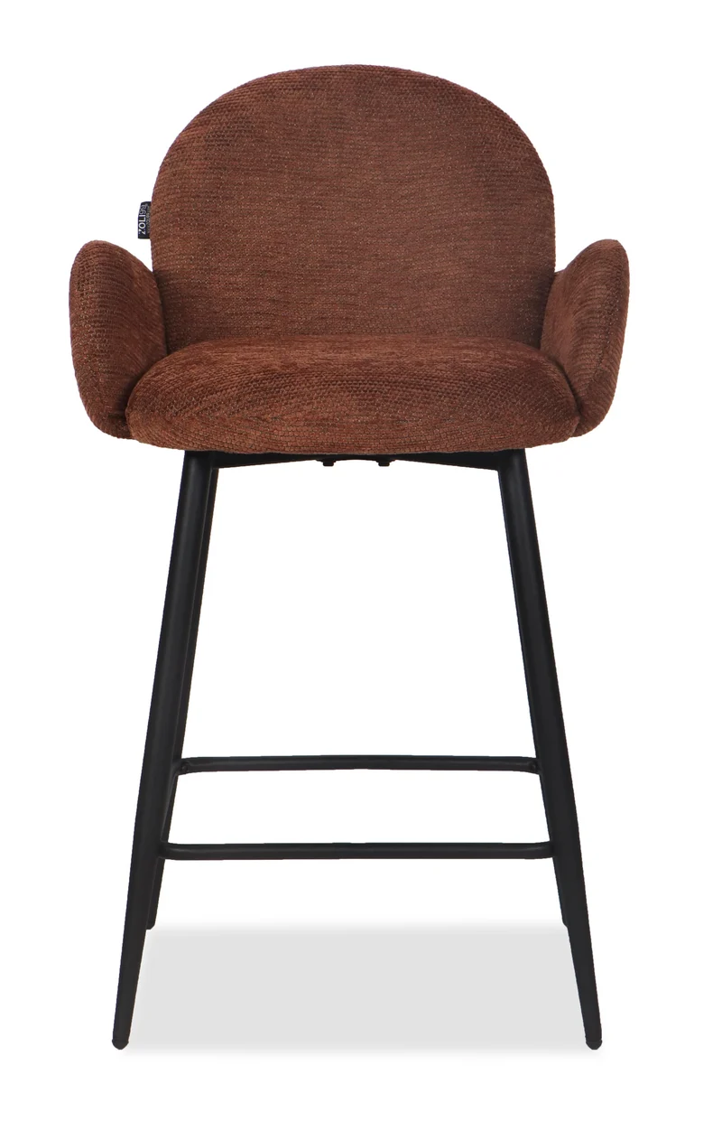 Chaise Haute Tabouret de bar en tissu anti tache, 57x55xH108CM ( 65 cm hauteur assise)- EDEN