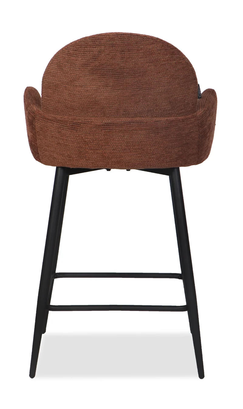 Chaise Haute Tabouret de bar en tissu anti tache, 57x55xH108CM ( 65 cm hauteur assise)- EDEN