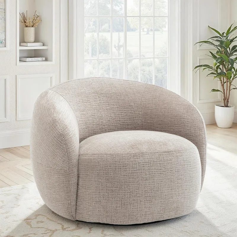 Fauteuil pivotant en tissu anti tache, 89x91xH72CM - INERA