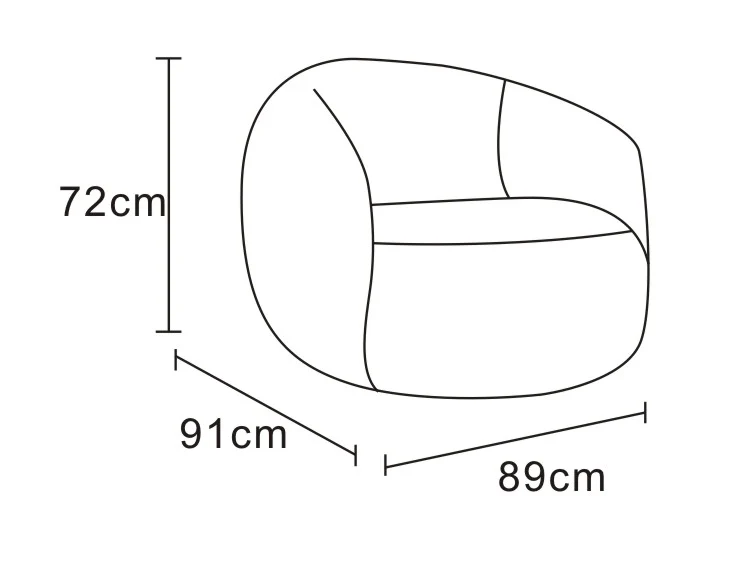 Fauteuil pivotant en tissu anti tache, 89x91xH72CM - INERA