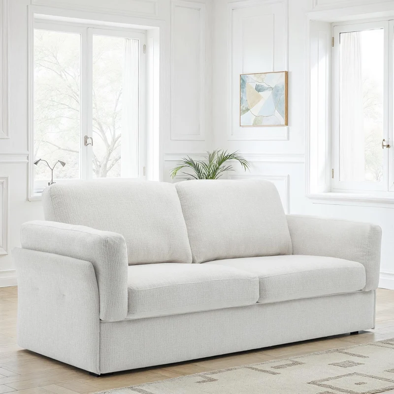 Canapé / fauteuil en tissu anti tache, H87CM - LUCIA