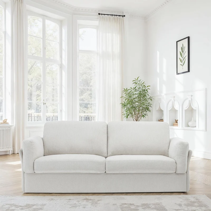 Canapé / fauteuil en tissu anti tache, H87CM - LUCIA
