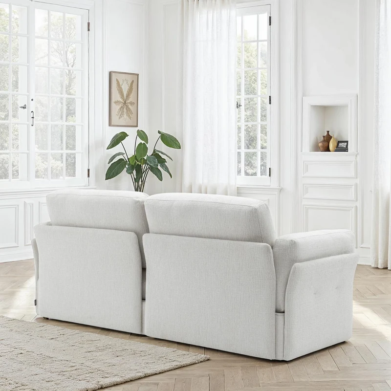 Canapé / fauteuil en tissu anti tache, H87CM - LUCIA