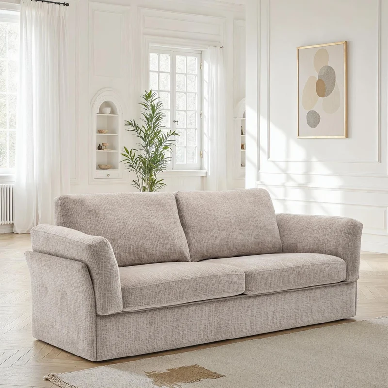 Canapé / fauteuil en tissu anti tache, H87CM - LUCIA