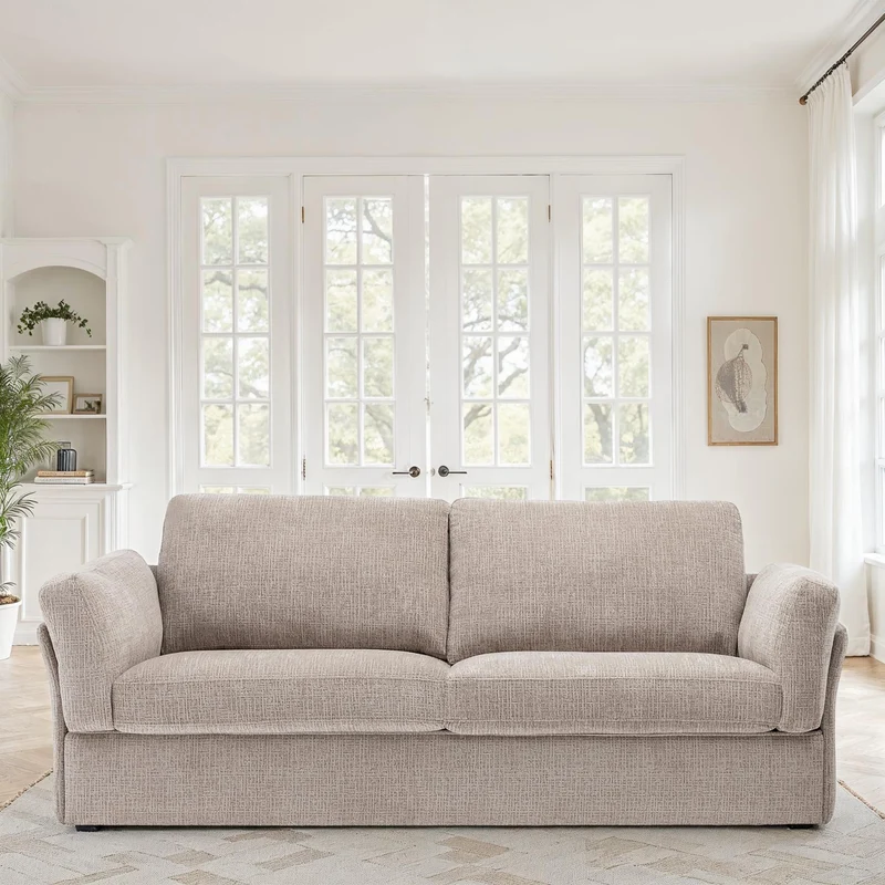 Canapé / fauteuil en tissu anti tache, H87CM - LUCIA