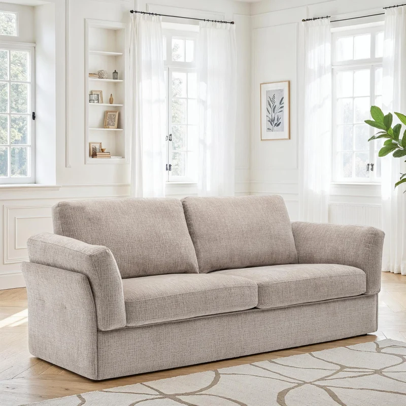Canapé / fauteuil en tissu anti tache, H87CM - LUCIA