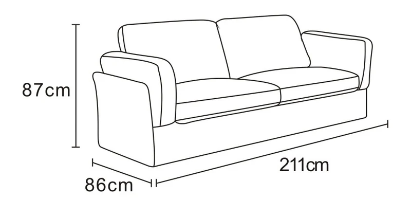 Canapé / fauteuil en tissu anti tache, H87CM - LUCIA