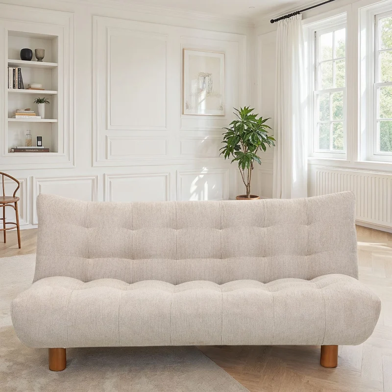 Canapé lit clic-clac convertible en tissu anti tache, 186x103xH89CM - LUCIEN
