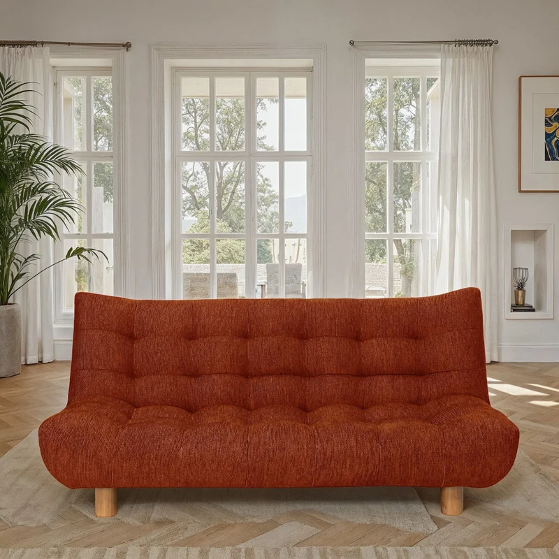Canapé lit clic-clac convertible en tissu anti tache, 186x103xH89CM - LUCIEN