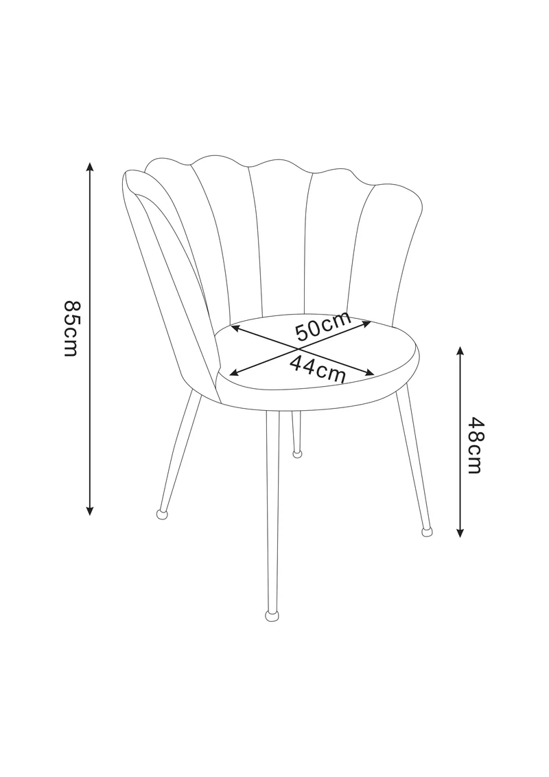 Chaise NYMPHÉA argenté